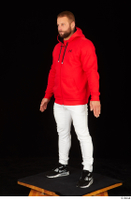  Dave black sneakers dressed red hoodie standing white pants whole body 0002.jpg